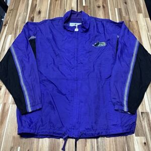 Vintage Tampa Bay Devil Rays Jacket Mens M Logo 7 Purple Full Zip Lightweight